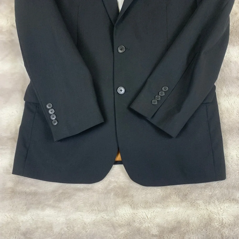 Jos. A. Bank Joseph Metropolitan Blazer 40R Black 100% Wool Slim Fit Suit Jacket